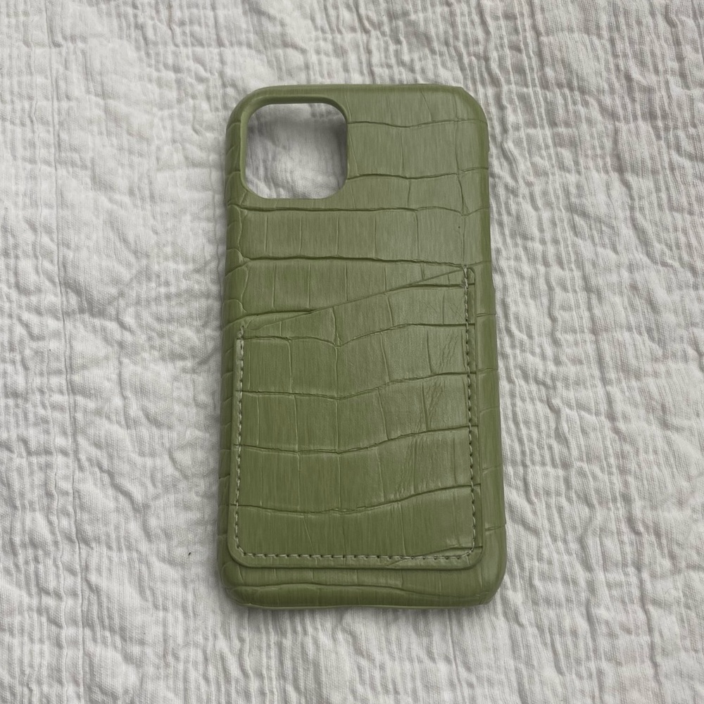 Green croc iPhone 11pro case